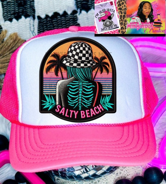 Salty Beach Pink Trucker Hat