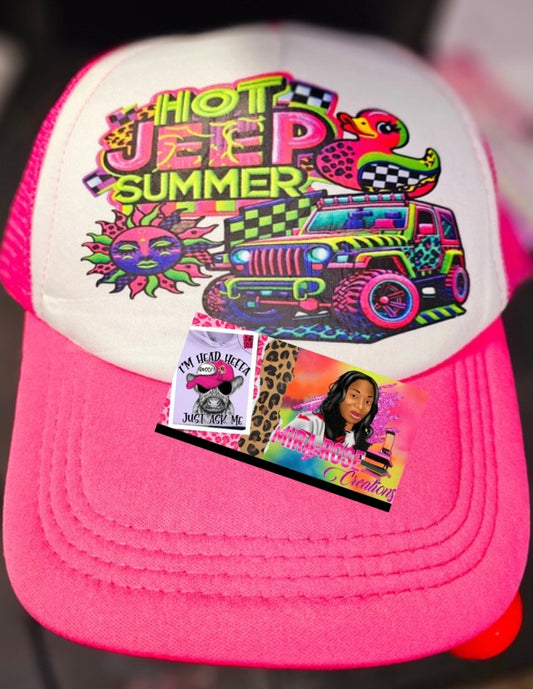 Hot Jeep Summer Pink Trucker Hat
