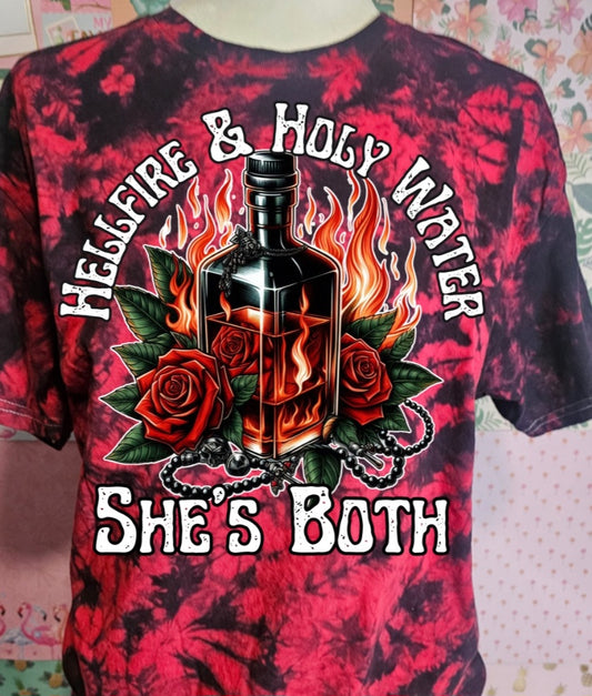 Hellfire & Holy Water She's Both Tiedye Tshirt