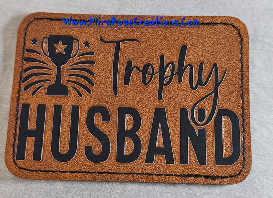 Trophy Husband Leather Hat Patch