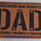 Dedicated And Devoted Dad Leather Hat Patch