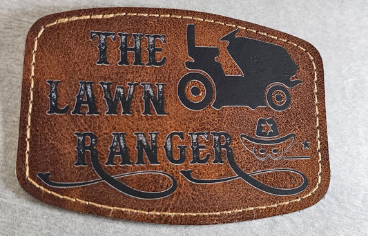 The Lawn Ranger Leather Hat Patch