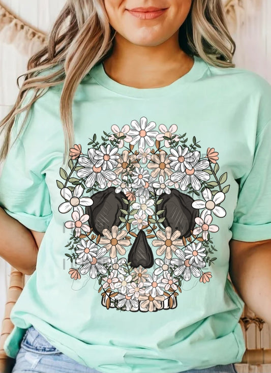 Flower Skull DTF