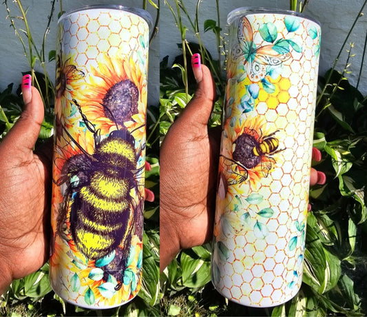 Bee Sunflower Tumbler