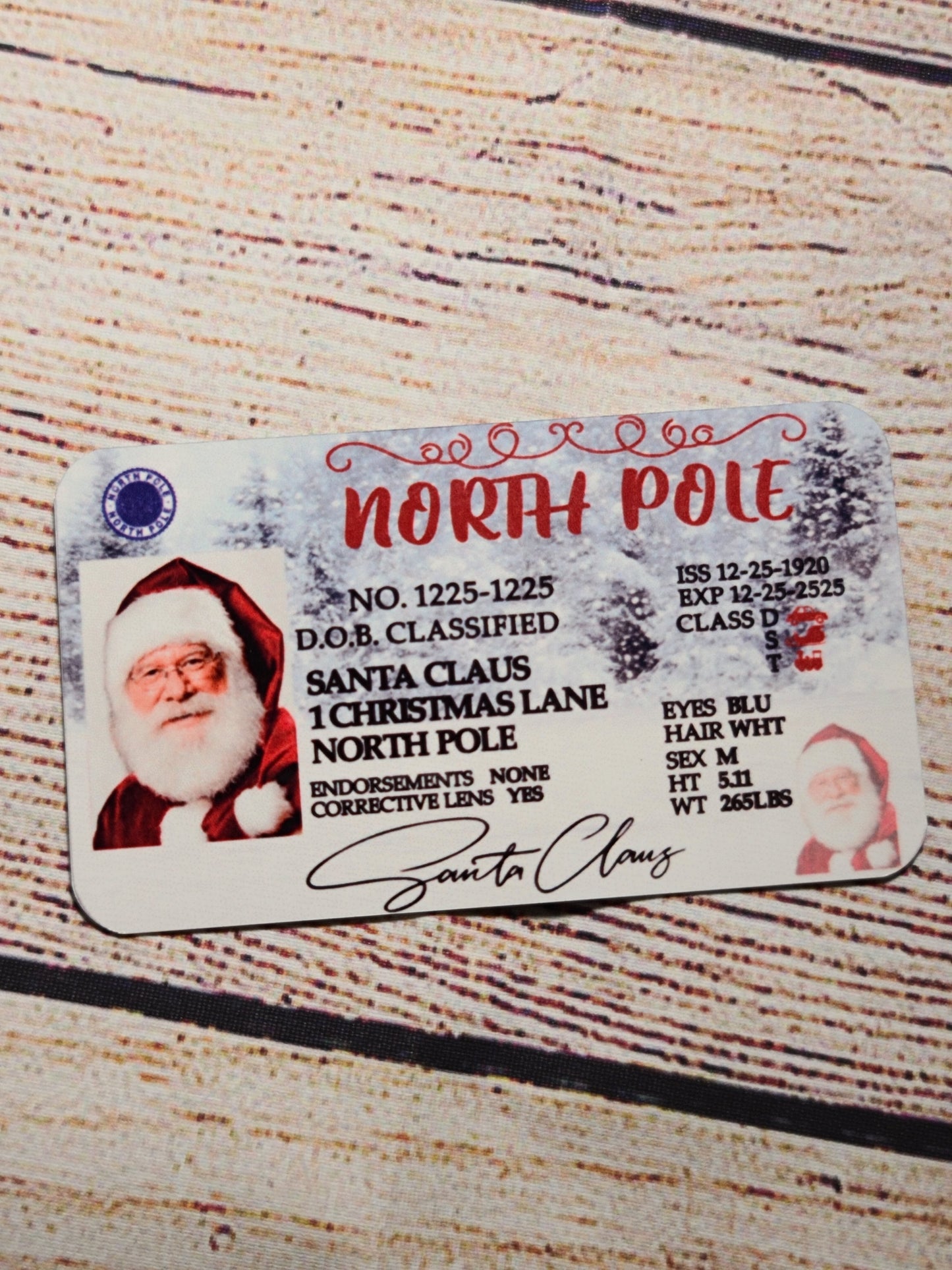 Santa's Drivers License