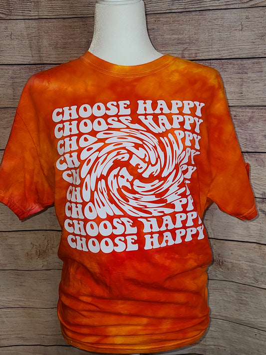 Choose Happy Tie Dye Tee