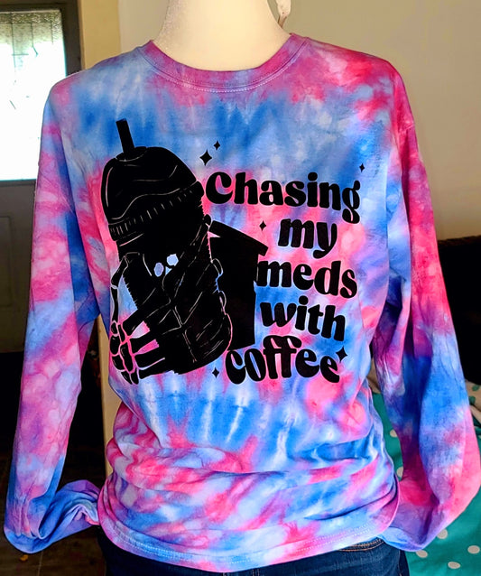 Chasing My Meds With Coffee Tshirt